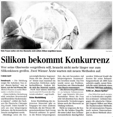 Tiroler Tageszeitung: Silikon bekommt Konkurrenz