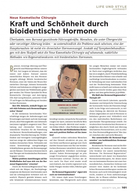 Society: Kraft und Schönheit durch bioidentische Hormone