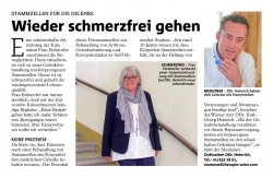Wiener Bezirksblatt: Wieder schmerzfrei gehen